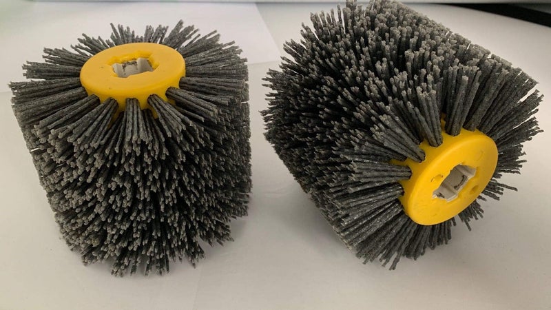 SIGNI Abrasive Nylon Drawing Wheel Drum Burnishing Brush for Wooden Polishing 1 Pack (60 Grit Black) - Image 3